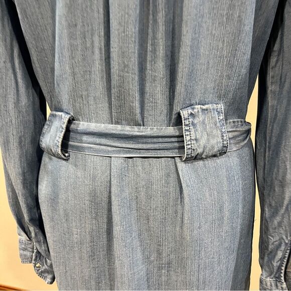 Harve Benard Blue Denim long sleeve button down Dress size medium - Picture 9 of 14